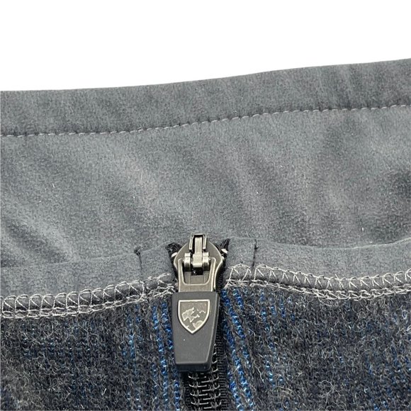 Kuhl Pullover Mens Large Brown Blue Heather Chianti Fleece Thumbholes Wool Blend - Picture 2 of 12